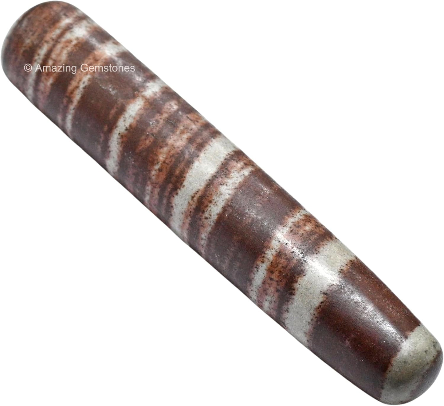 Amazing Gemstone Narmada Stone Crystal Wand Massage Stick - Pelvic Wand Gua Sha for Adults - Crystals and Healing Stones Massage Wands for Adults Gifts (Smooth)