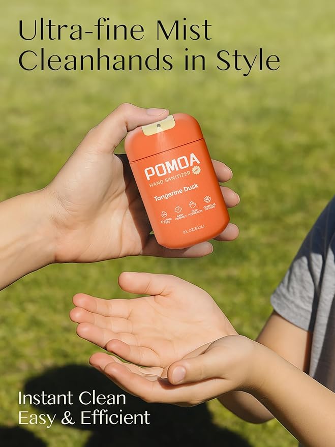 Alcohol Free Hand Sanitizer Spray, Non Irritating, Hydrating and Non Greasy, Gentle Fine Mist, Travel-Friendly Pocket Size 1 Fl Oz (Pack of 3), Botanical Defense