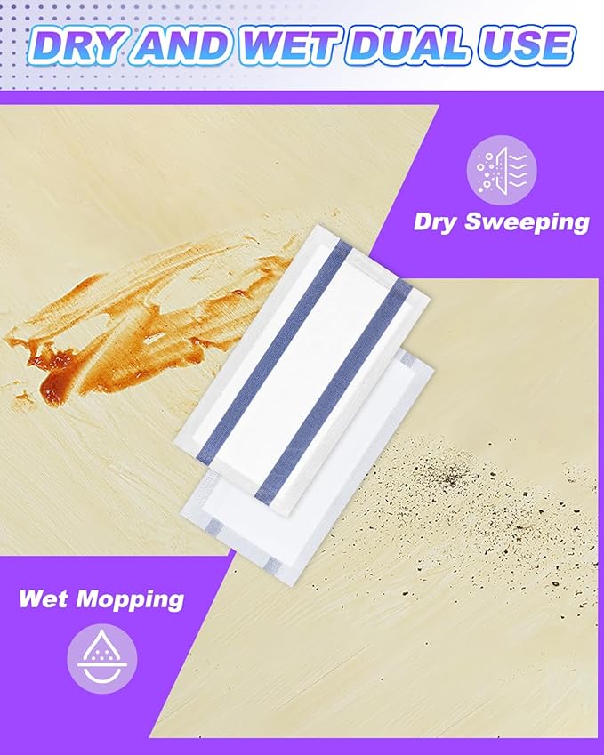 Mopping Pad Refills for Wet Jet Mop, 15 Pack Disposable Multi Surface Wet Jet Refill Pads, Thick Absorbent Nonwoven Floor Mop Pads, Wet Pads Refill, Spray Mop Pads Replacement