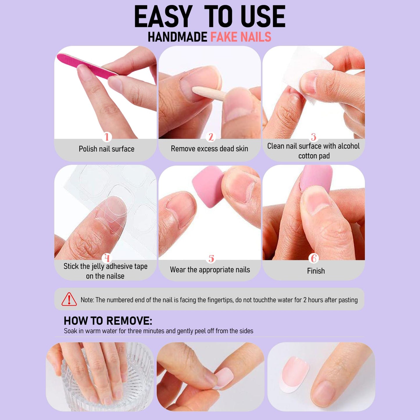 10Pcs Handmade Almond Press on Nails Medium Almond Fake Nails with 3D Flower Design Polka Dot Press on Nails Purple French Tip Acrylic Nails Press ons Spring Summer Flower Stick on Nail for Women (S)