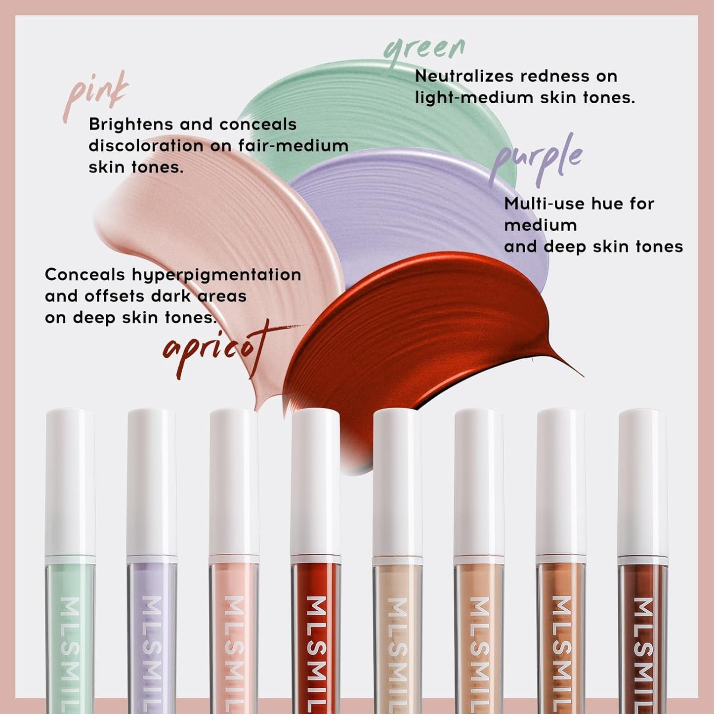 Pink Concealer HD Liquid Contour, Hydrating, Lightweight, Full Coverage, Long-lasting, Conceals, Corrects, Covers, All-Day Full Coverage Natural Matte Concealer for Women and Girls, 03