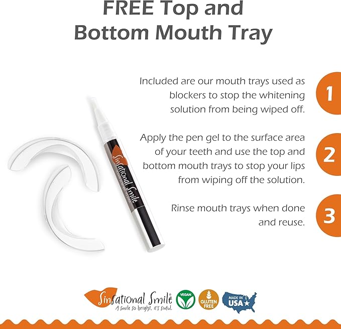 Teeth Whitening Pen, Up to 60 Treatments - Safe, Fast, Simple, Effective, Removes Stains, No Sensitivity, Enamel Safe, for Sensitive Teeth & Gums