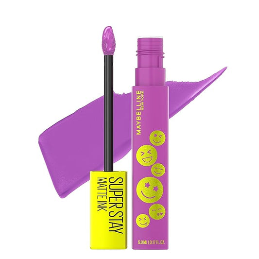 Maybelline Super Stay Matte Ink Liquid Lip Color, Moodmakers Lipstick Collection, Long Lasting, Transfer Proof Lip Makeup, Euphoric, 1 Count