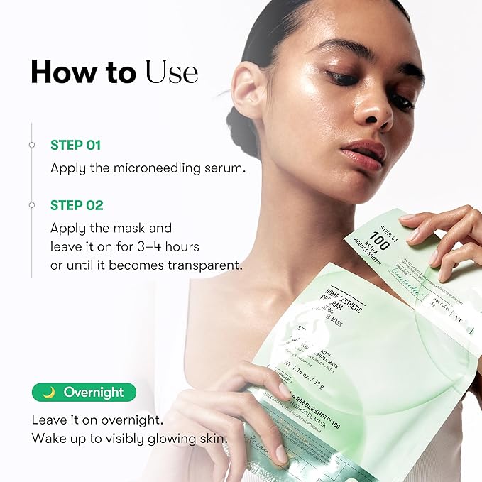 VT COSMETICS Reti-A Reedle Shot 100 2-Step Hydrogel Mask(34.5gx4ea), Intensive Tightening, Exosome Retinol, Overnight Melting Mask, Ideal for Retinol Beginners, Korean Facial Mask