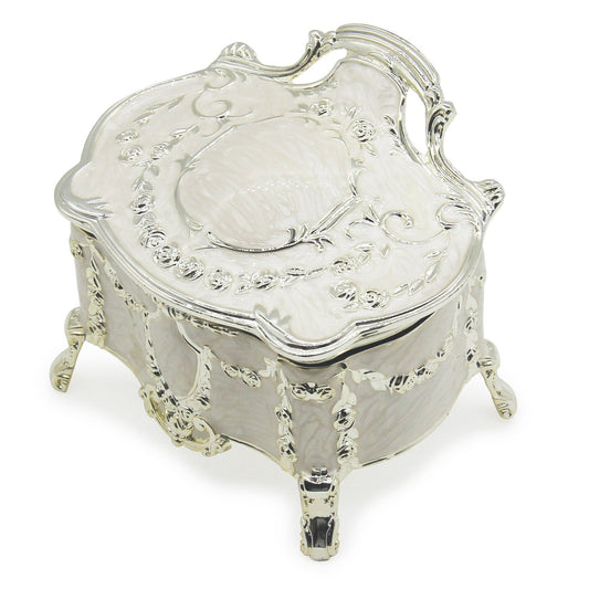 AVESON Luxury Vintage Metal Alloy Jewelry Box Ring Trinket Case Christmas Birthday Gift, Medium