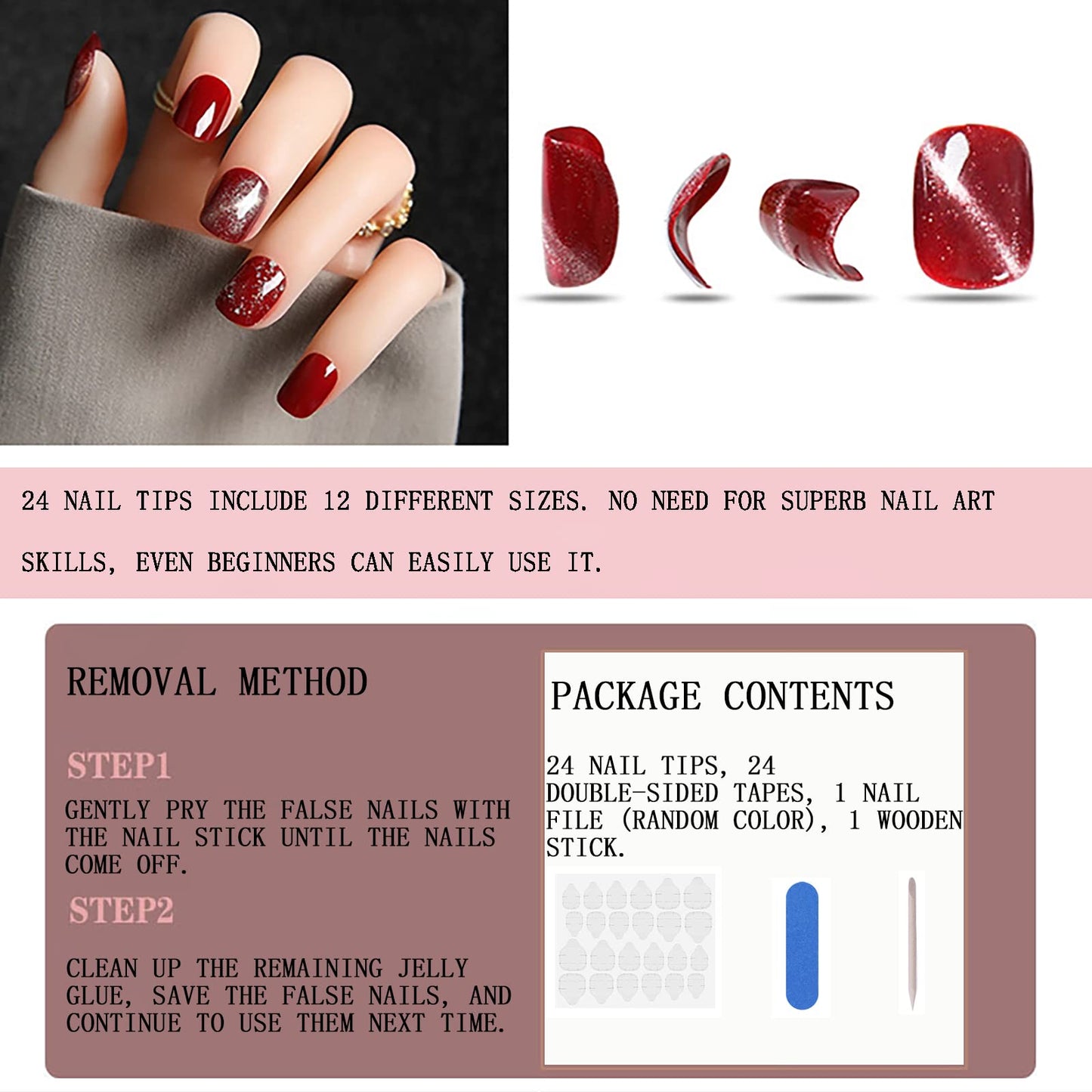 Short Almond Press on Nails Gold Glitter Gradient Nude Pink Fake Nails Nails Press ons Acrylic Nails False Glossy Artificial Full Cover Stick on Nails for Women Girls 24 Pcs
