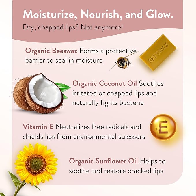Moroccan Magic Organic Lip Balm & SPF15: 12 Piece Variety Pack Gift Set | Organic Argan and Essential Oils | Smooth | Natural | Non-Toxic | Cruelty Free | 12 Pack