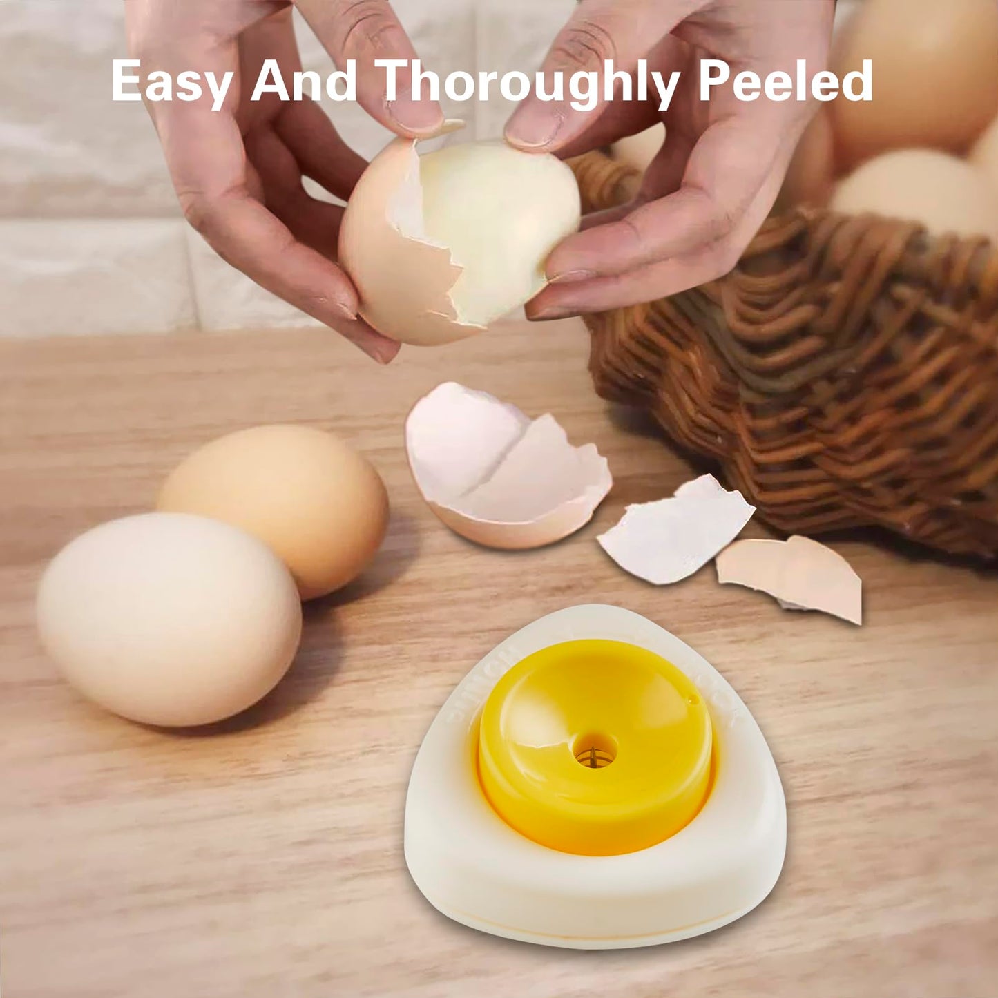 Egg Piercers for Raw Eggs, Egg Hole Poker Egg Separator Tools for Kitchen Gadgets for Hard Boiled Eggs Simple Egg Punchers Piercer with Retractable and Sharp Pin 3 Pack, Yellow