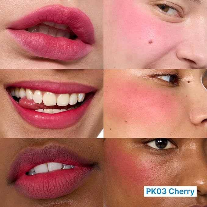 fwee Blurry Pudding Pot + Keychain SET | Airbrushed Blush & Lip, Buildable Pigment, Long-lasting, Lightweight, Easy to Blend, Natural Soft Matte Finish Makeup – Cherry (Vibrant Pink) | 0.17 oz