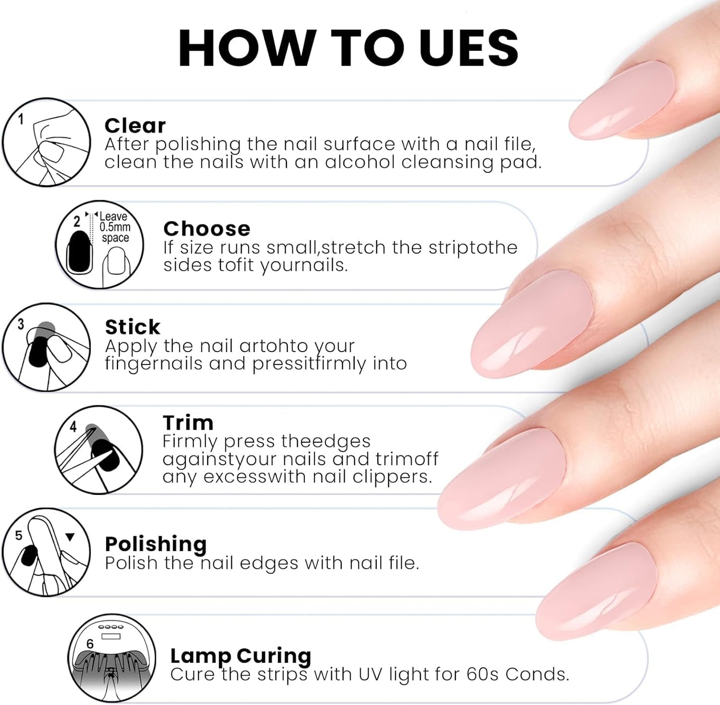 Semi Cured Gel Nail Strips 2 Styles | Built-In Gel Top Coat | UV Light Required | Salon Quality, Easy Application And Removal（Deep red & black)