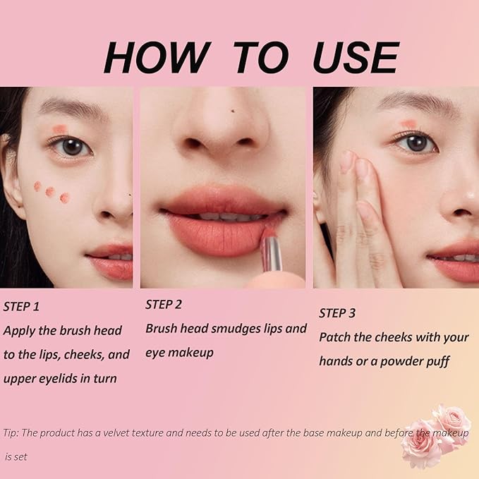 Cushion Lip Powder Cream, Matte Lip Cream - Long-Lasting & Smooth Skin, Non-Drying, Moisturizing Non-Fading Lipstick, CreaM Velvet Finish, Lightweight (N14 Cherry pink)
