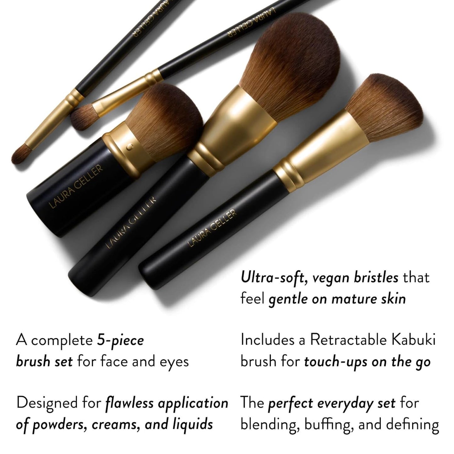 LAURA GELLER NEW YORK 5pc Full Face Brush Set
