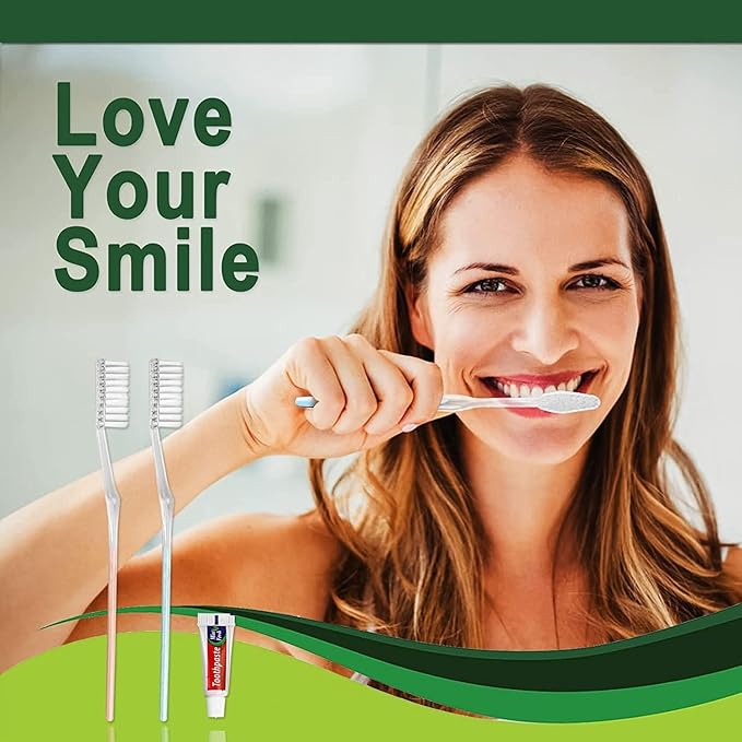 500 Pcs Disposable Toothbrushes With Toothpaste, Individually Wrapped Bulk Soft Bristle Manual Travel Toothbrush Kit