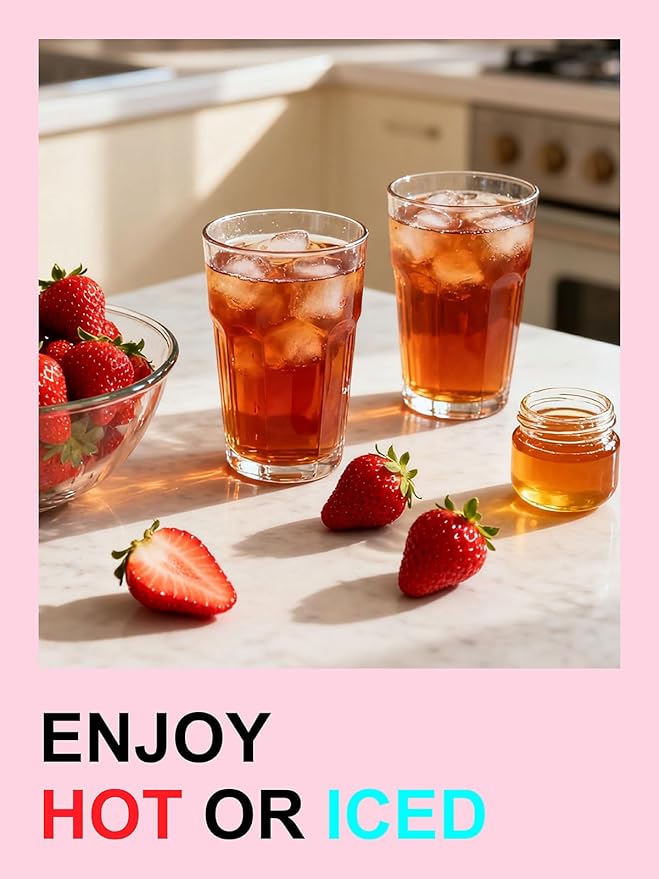 TeeLux Strawberry Black Tea Bags, Blend Premium Black Tea with Natural Strawberry Flavor, Full-bodied & Robust Taste, 100 Count