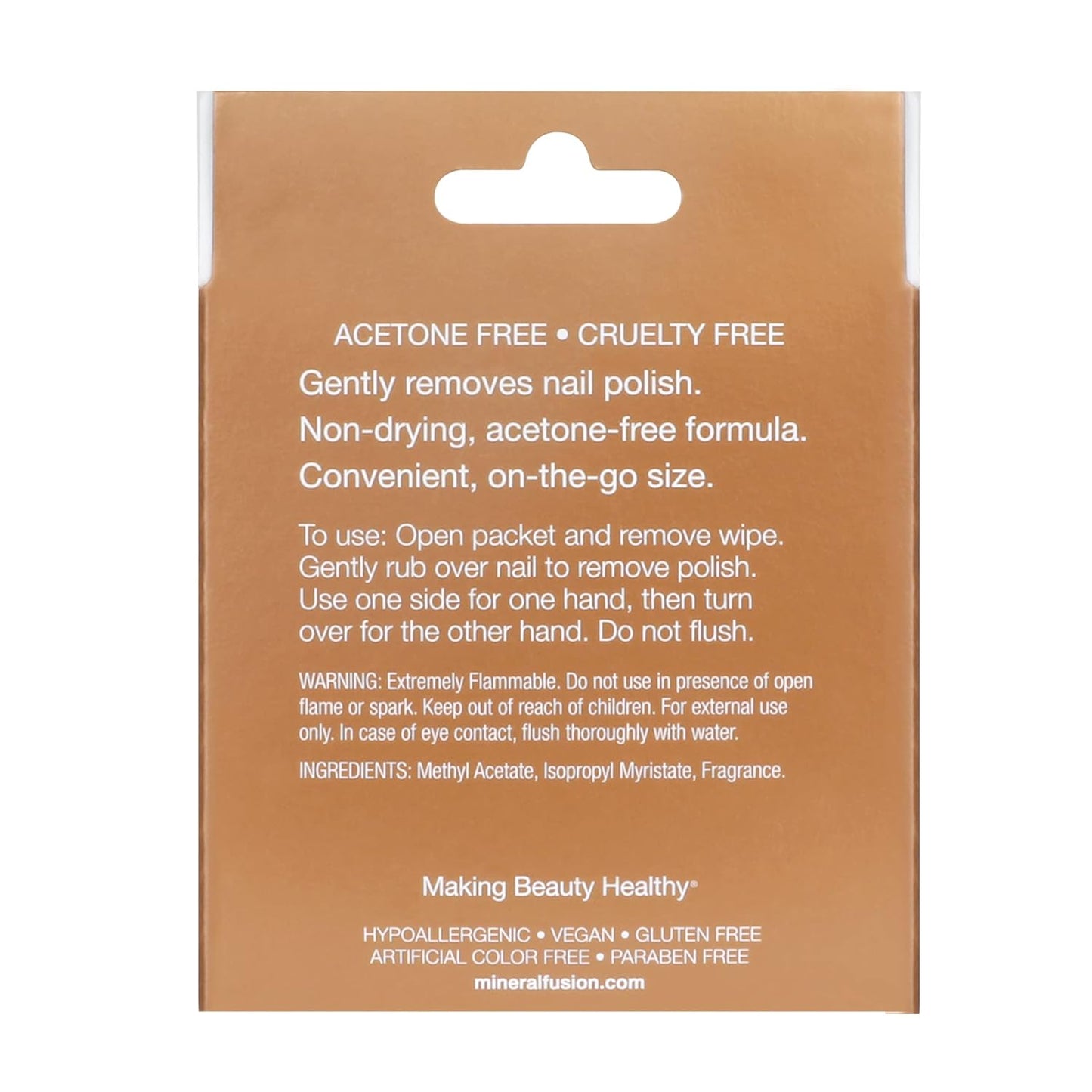 Mineral Fusion Nail Polish Remover, Acetone-Free & Non Drying for Regular & Shellac Nail Polishes, 6 Ounce
