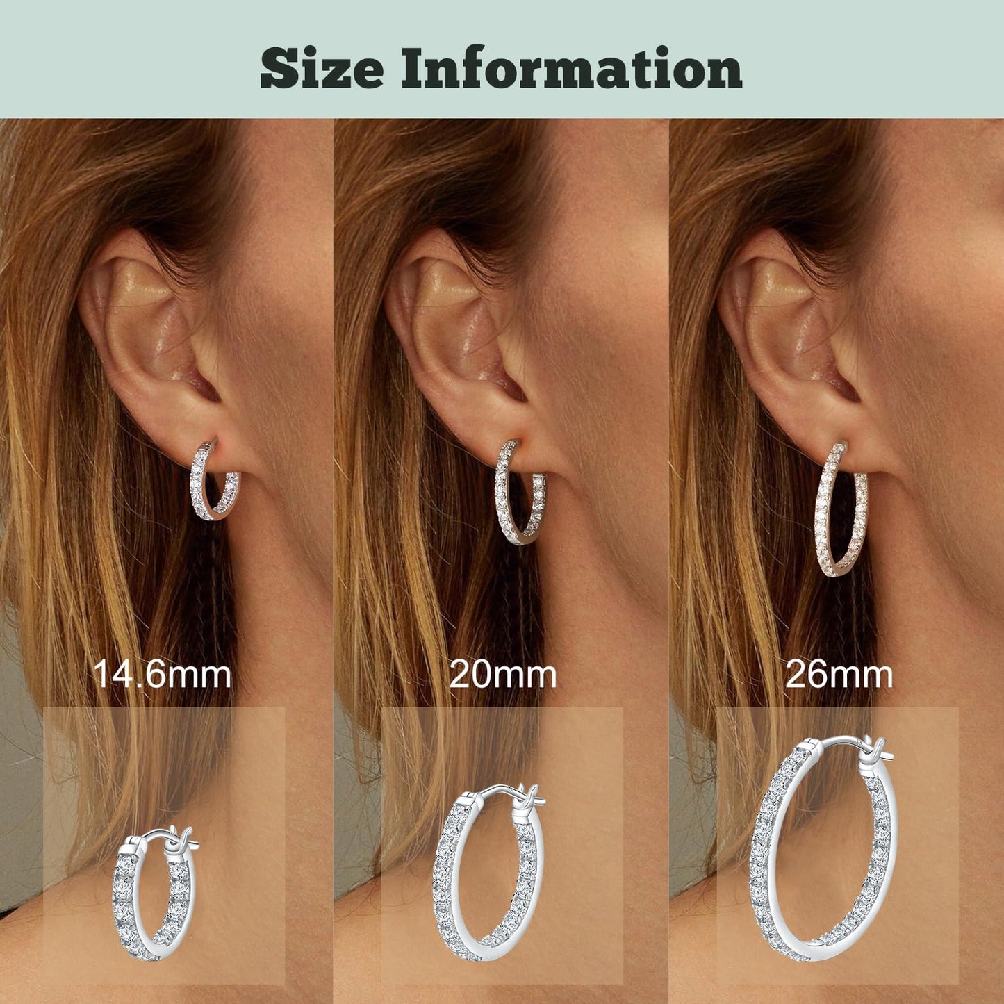 14K Gold Plated Cubic Zirconia Hoop Earrings 25mm Lab Created Diamond Hoops Chunky Hoop Earrings for Women Trendy Jewelry