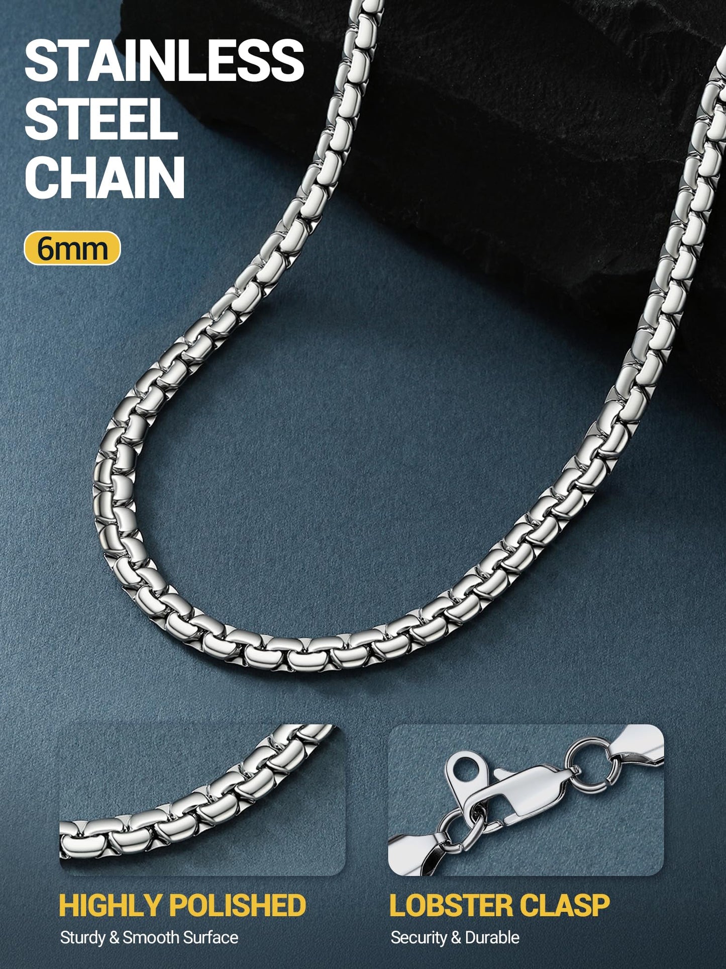 PROSTEEL Mens Chain Stainless Steel Necklace Chains 14inch Necklace Aesthetic Jewelry
