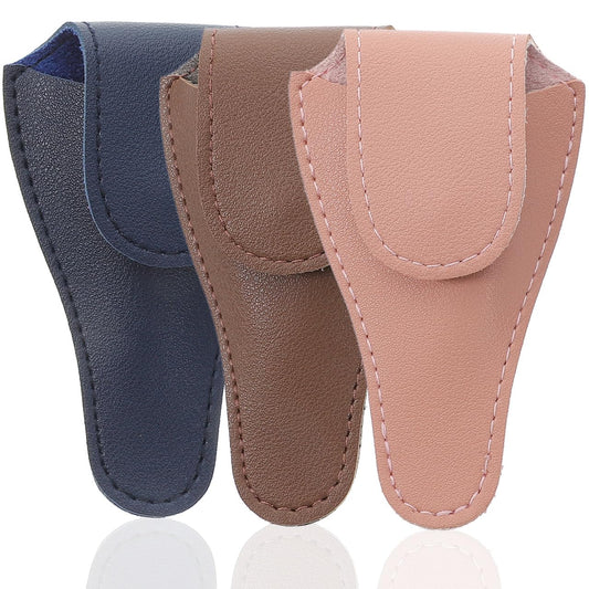 Housoutil Nail Scissor Pouch 3 Pack with Buckle Closure Protective Storage Cover for Cuticle Scissors Grooming Shears Portable Pedicure Tool Bag 4.33X2.75X0.98In