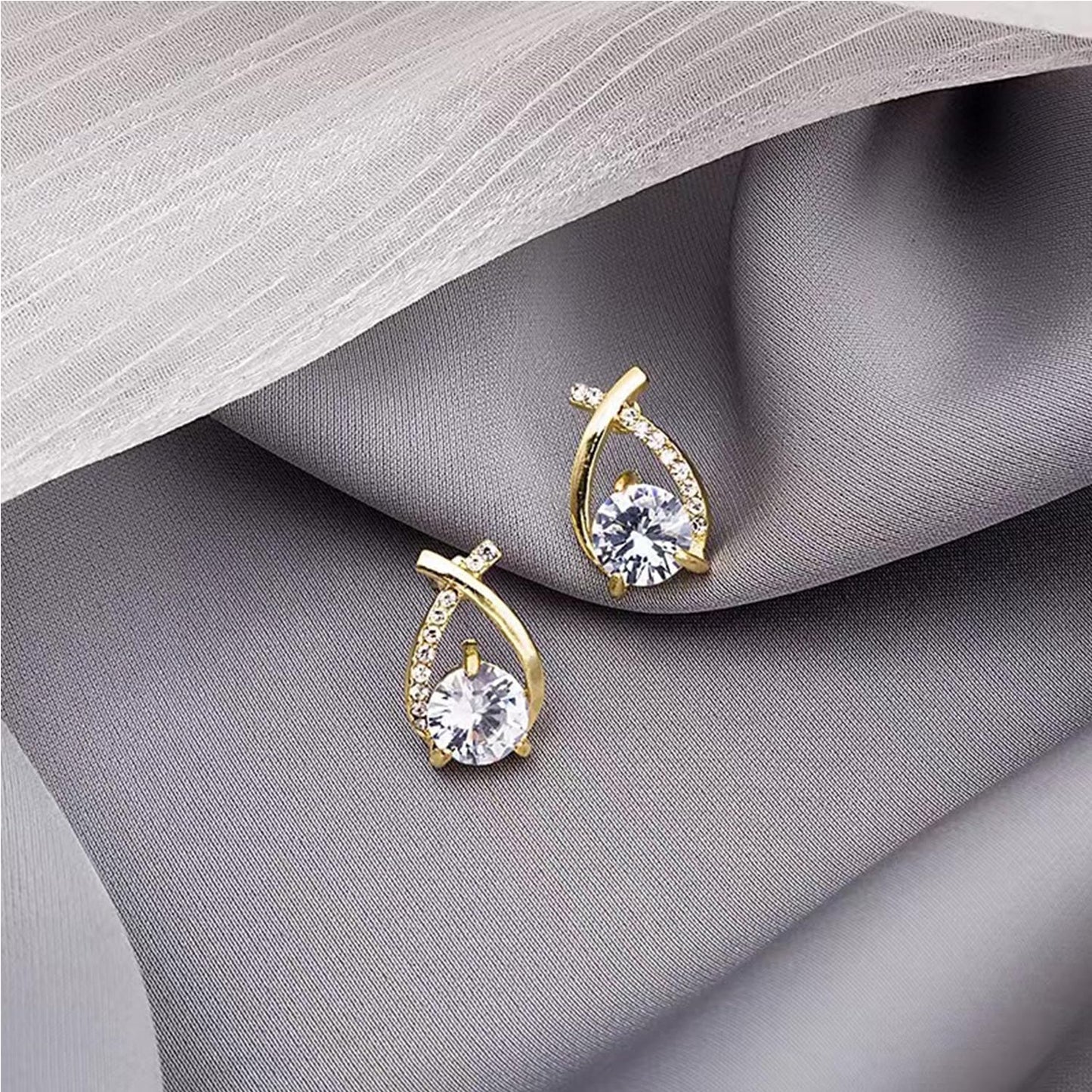 Halolux Lymphvity Germanium Earrings for Women Atheniz Lymphatic Earrings Halolux Lymphatic Germanium Earrings CZ Zircon Earrings Lymphatic Drainage Earrings for Women (C)