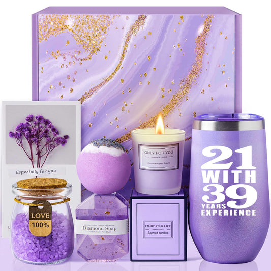 60th Birthday Gifts for Women, Happy 60th Birthday Gift Basket 1965, Funny Gifts for Women 60 Year Old, Unique Christmas Gift Ideas for Her Mom Sister Best Friend Wife Aunt Grandma Coworker Turning 60