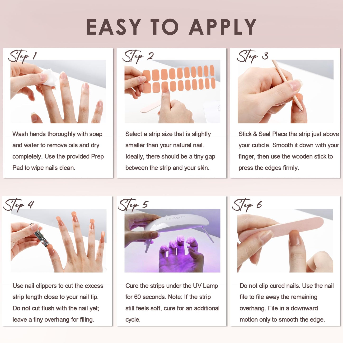 KHARITA Semi Cured Gel Nail Strips – Real Gel Nail Polish UV Wraps for Brittle Nails | Long Lasting Easy Peel-Off Removal | Hema-Free | 20-Piece Spring Floral Salon Sticker Kit with File & Stick