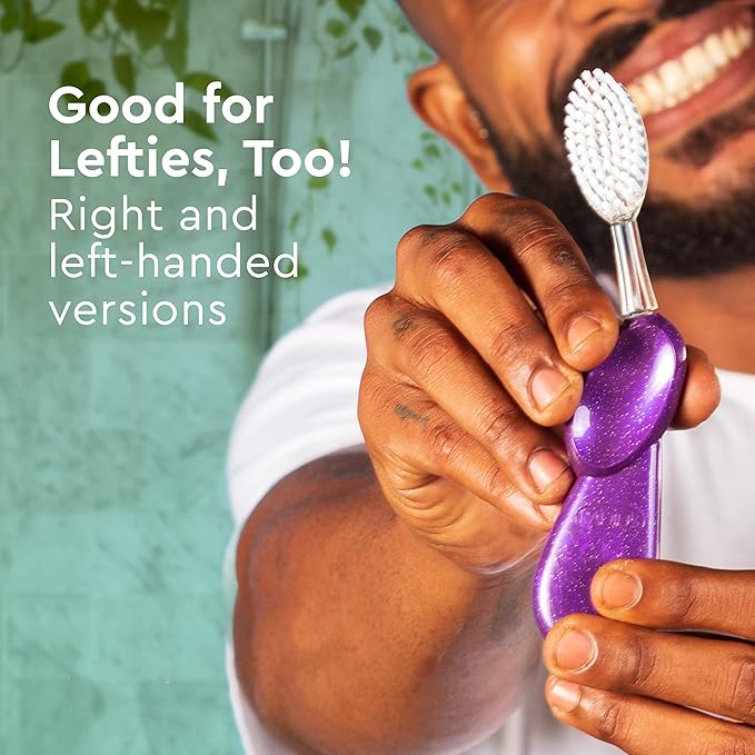 RADIUS Big Brush with Replaceable Head BPA Free & ADA Accepted Toothbrush Designed to Improve Gum Health & Reduce Gum Issues - Right Hand - Marble - Pack of 1