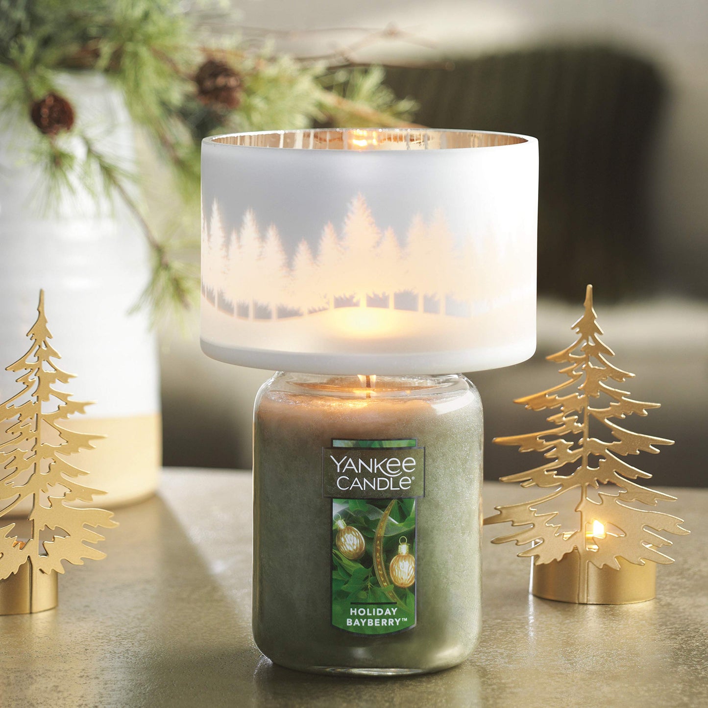 Yankee Candle Bayberry Scented, Classic 22oz Large Jar Single Wick Candle, Over 110 Hours of Burn Time | Holiday Gifts for All