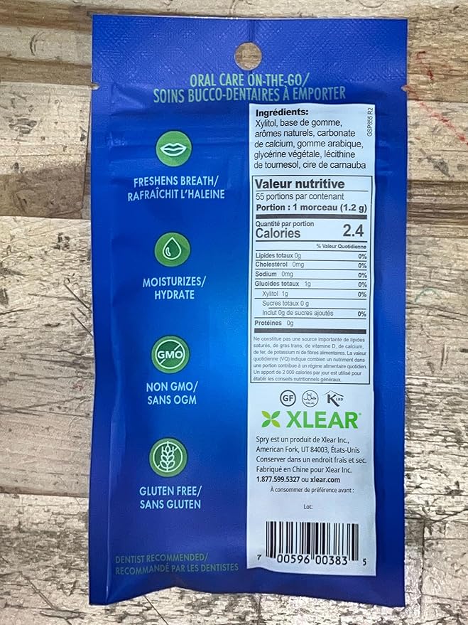 Spry On The Go Fresh Natural Xylitol Chewing Gum Dental Defense System - Aspartame-Free, Sugar-Free, Non-GMO (Variety, 55 Count - Pack of 3)