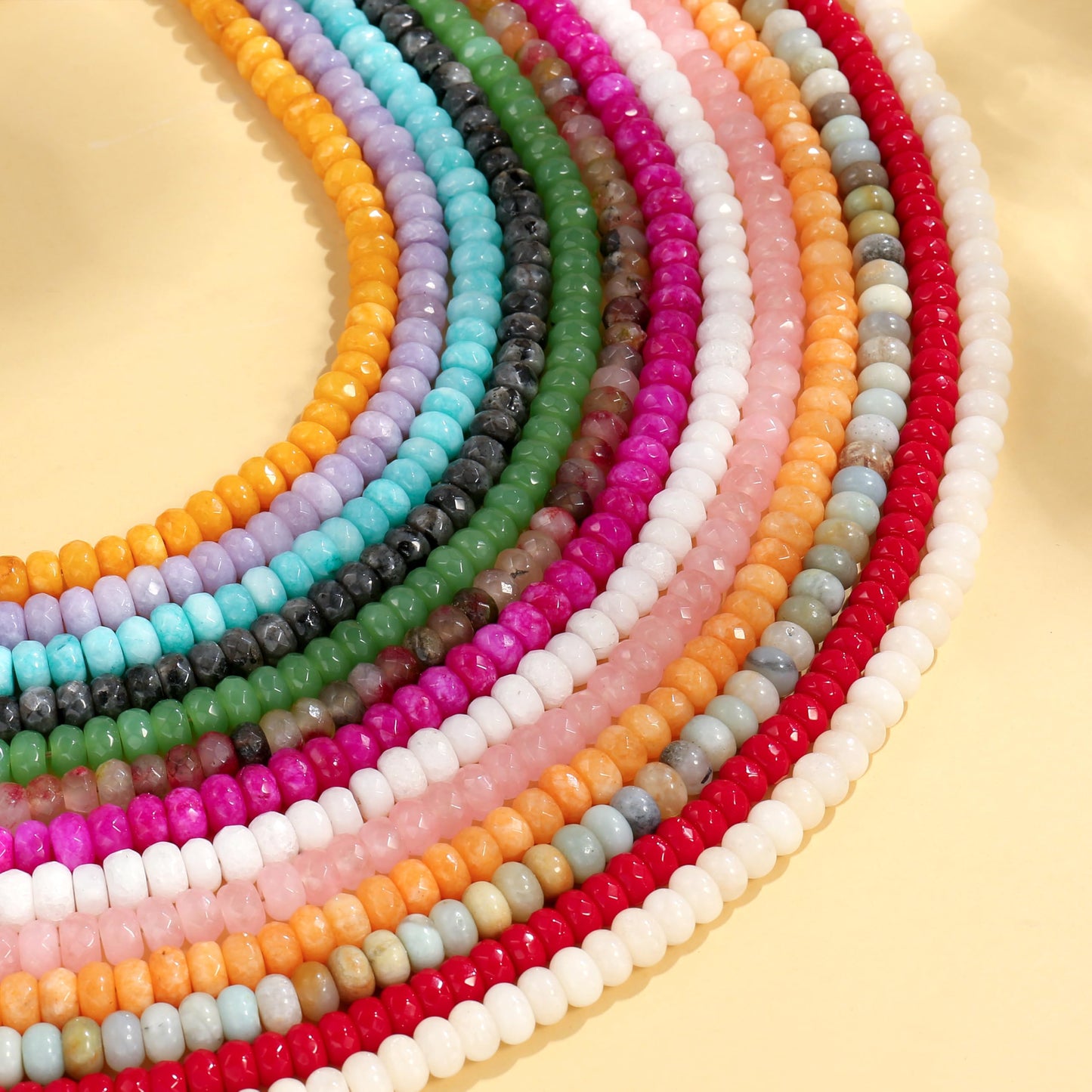 Badu Yellow Gemstone Beaded Necklace for Women Natural Stone Bead Beach Choker Necklace Fashion Trendy Jewelry Gifts