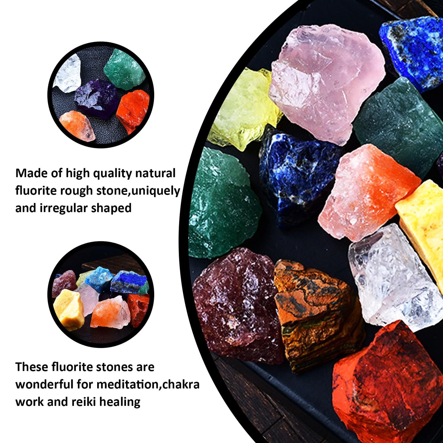 Raw Crystals, Large 1.2-2.0" Healing Crystal Natural Rough Stones for Intuition,Chakra,Meditation,Decoration,Polishing,Energy Work (Blue Apatite, 3.5oz-1.2-2.0"raw Crystals)
