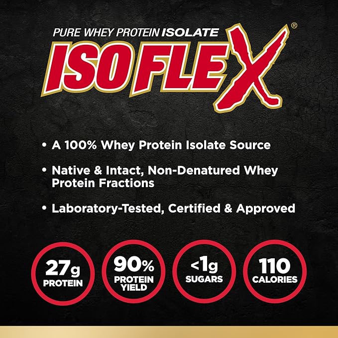 ALLMAX Nutrition ISOFLEX Whey Protein Isolate, Pineapple Coconut - 2 lb - 27 Grams of Protein Per Scoop - Zero Fat & Sugar - 99% Lactose Free - Gluten Free & Soy Free - Approximate 30 Servings