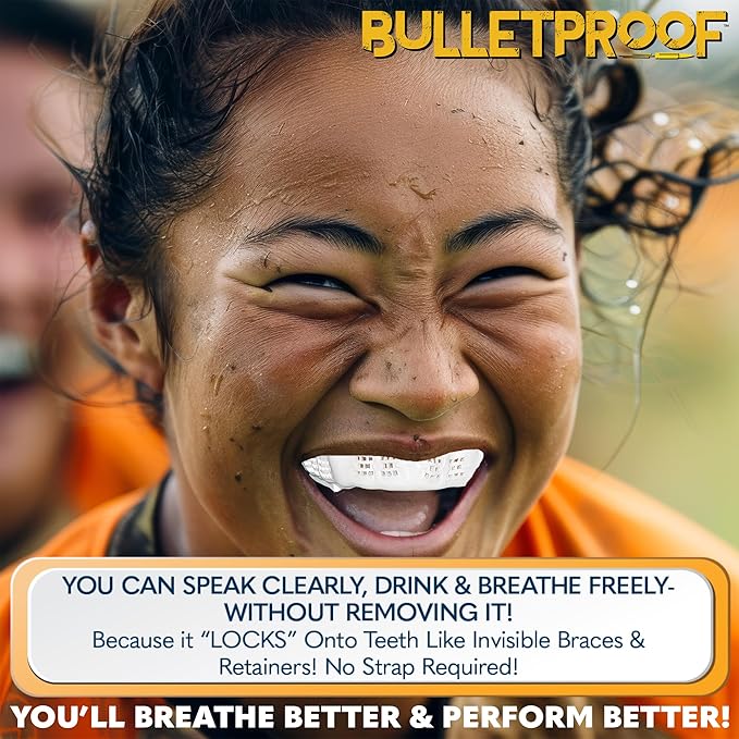 Bulletproof MMA Boxing Mouth Guard is 3X Stronger! Fighting Mouthguard Martial Arts Mouthpiece Karate Muay Thai Taekwondo Sparing Wrestling BJJ Jiu Jitsu Mouth Piece Men Women Adult Youth