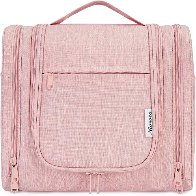 Narwey Hanging Toiletry Bag for Women Travel Makeup Bag Organizer Toiletries Bag for Cosmetics Essentials Accessories