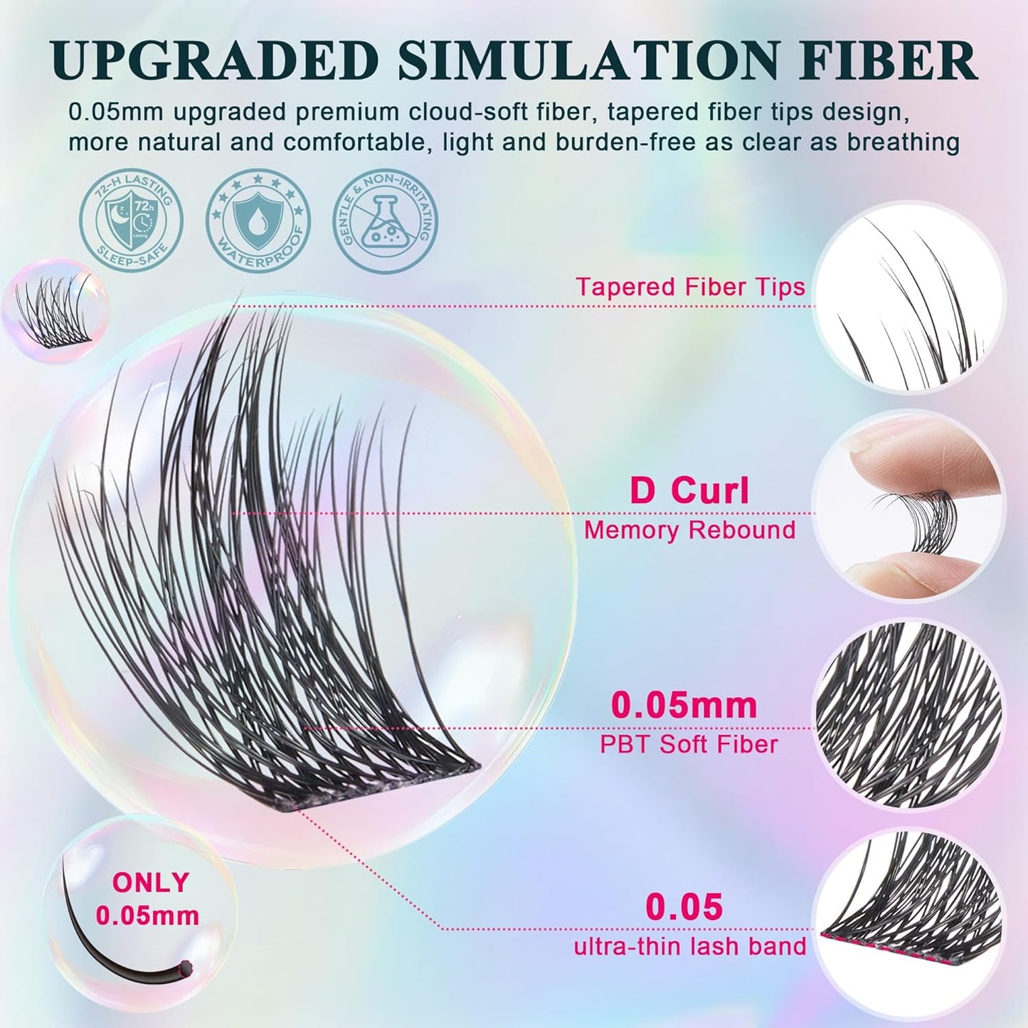 Foxy Beauty Wispy Lash Clusters - 536Pcs Natural 8-16MM EyeLash Clusters 30D 40D & Foxy Lashes For Natural Look D Curl Lash Clusters For DIY Lashes At Home