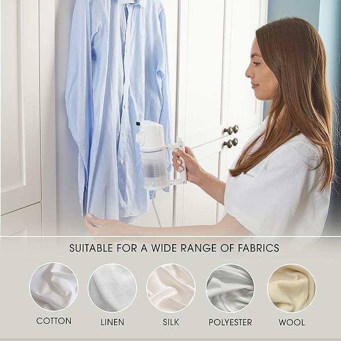 Conair Travel Steamer for Clothes - Mini Garment Steamer, Fabric Steamer in White by Travel Smart - Packable in Carry On Luggage - Dual Voltage