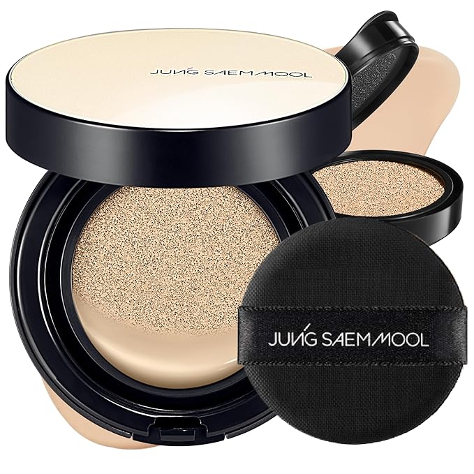 JUNG SAEM MOOL [ SPF ] Essential Skin Nuder Cushion (19 N-Light) | Refill Included (0.98 Fl Oz) | SPF50 Broad Spectrum | Natural Finish | Makeup Artist Brand