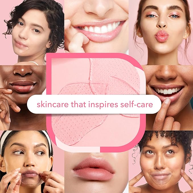Patchology Serve Chilled Rosé Gel Lip Mask – Hydrating Mask with Resveratrol & Hyaluronic Acid for Soft Feel, Plumping & Moisture – Strawberry Scented, Solution for Dry or Chapped Lips, 5 Count