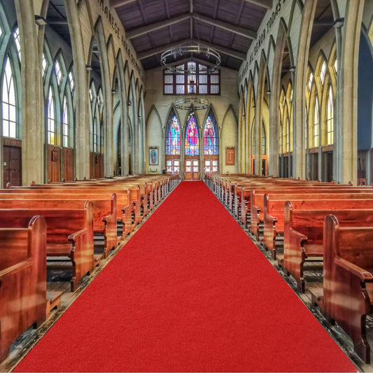 4ft x 30ft Red Carpet Runner for Party,Anti Slip Thickening 350 GSM Non-Woven Polyester Fabric Aisle Runner for Wedding Ceremony, Red Carpet Runner for Hollywood Theme Party