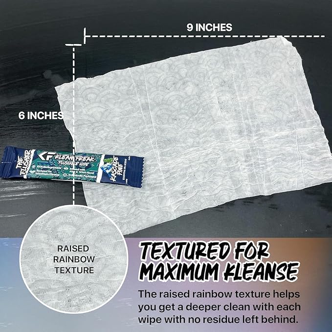THE KLEAN FREAK FLUSHER - Flushable Wipes For Adults & Kids - 100% BIODEGRADABLE Individual Wrapped Travel WET Wipe for Toilet - Soothing Aloe & Witch Hazel - Alcohol Free 20 Pack - Spearmint Rush