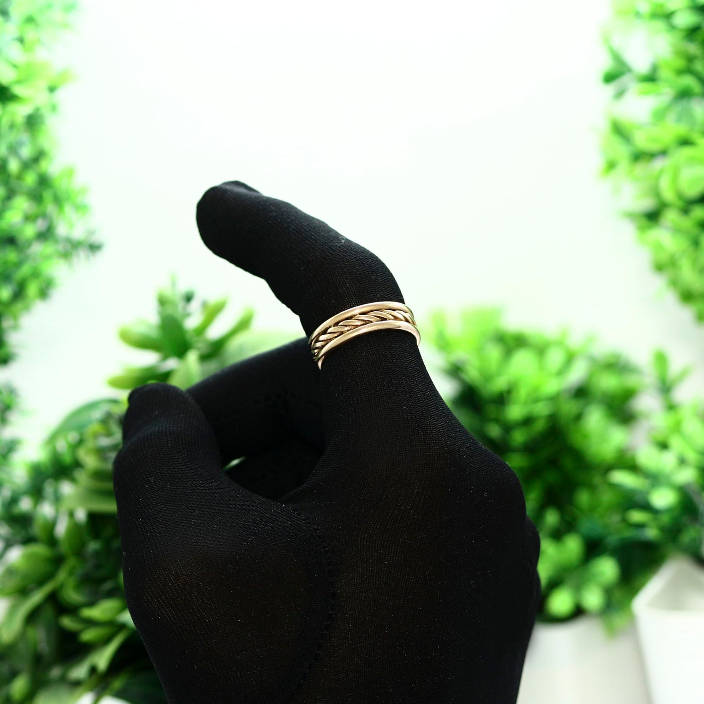 Krishnaa Jewels Pure Copper Classic HandCrafted Band Ring Gift Jewelry for Men and Women (8.5)