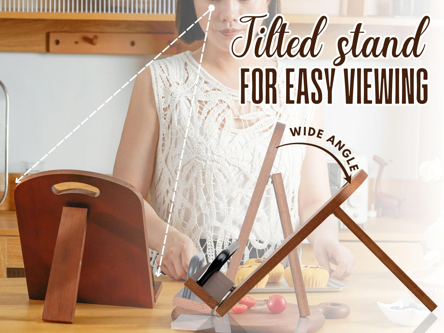 InnoBeta Gifts for Pizza Making Lovers, Cookbook Stand for Kitchen Counter, Perfect Gifts for Pizza Lovers on Birthday, Adjustable Tablet Recipe Book Holder, Unique Kitchen & Cooking Decor