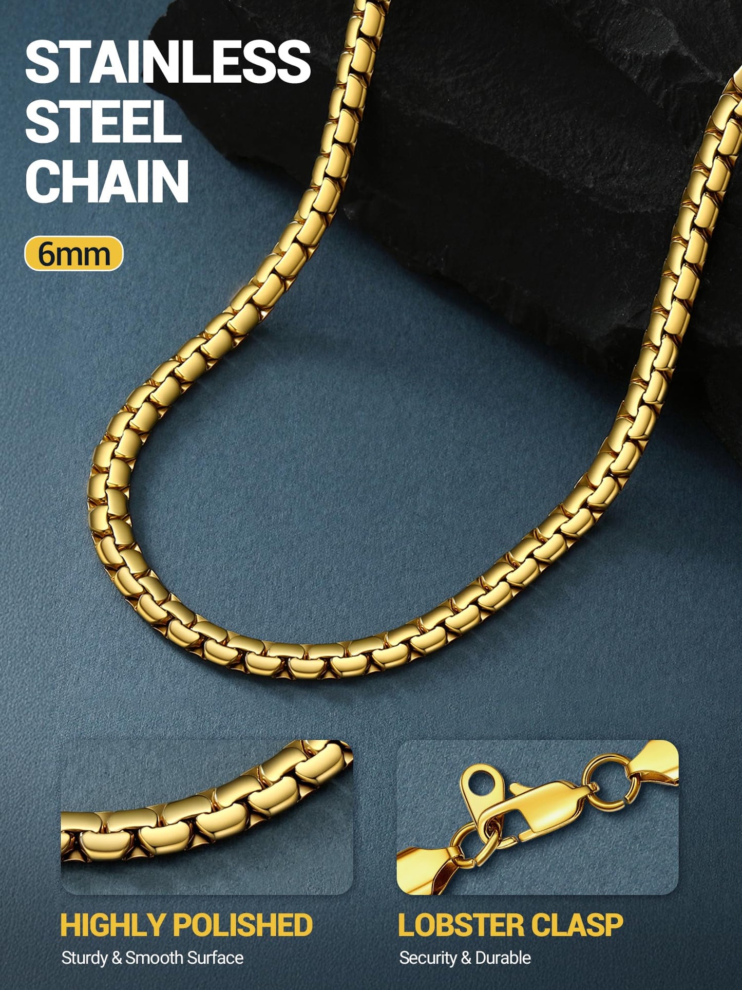 PROSTEEL Chunky Chain Necklace Cool Chains Chain Hip Hop Jewelry For Men Thick Chain