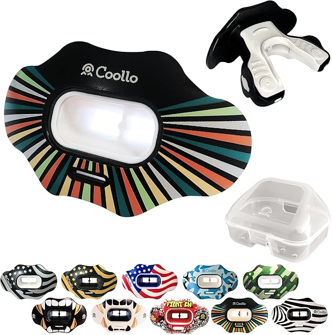 Football Mouth Guard Lip Guard MAXX/Might Football and High Impact Sports Lip Protector for Adults & Youth (Strap Included)
