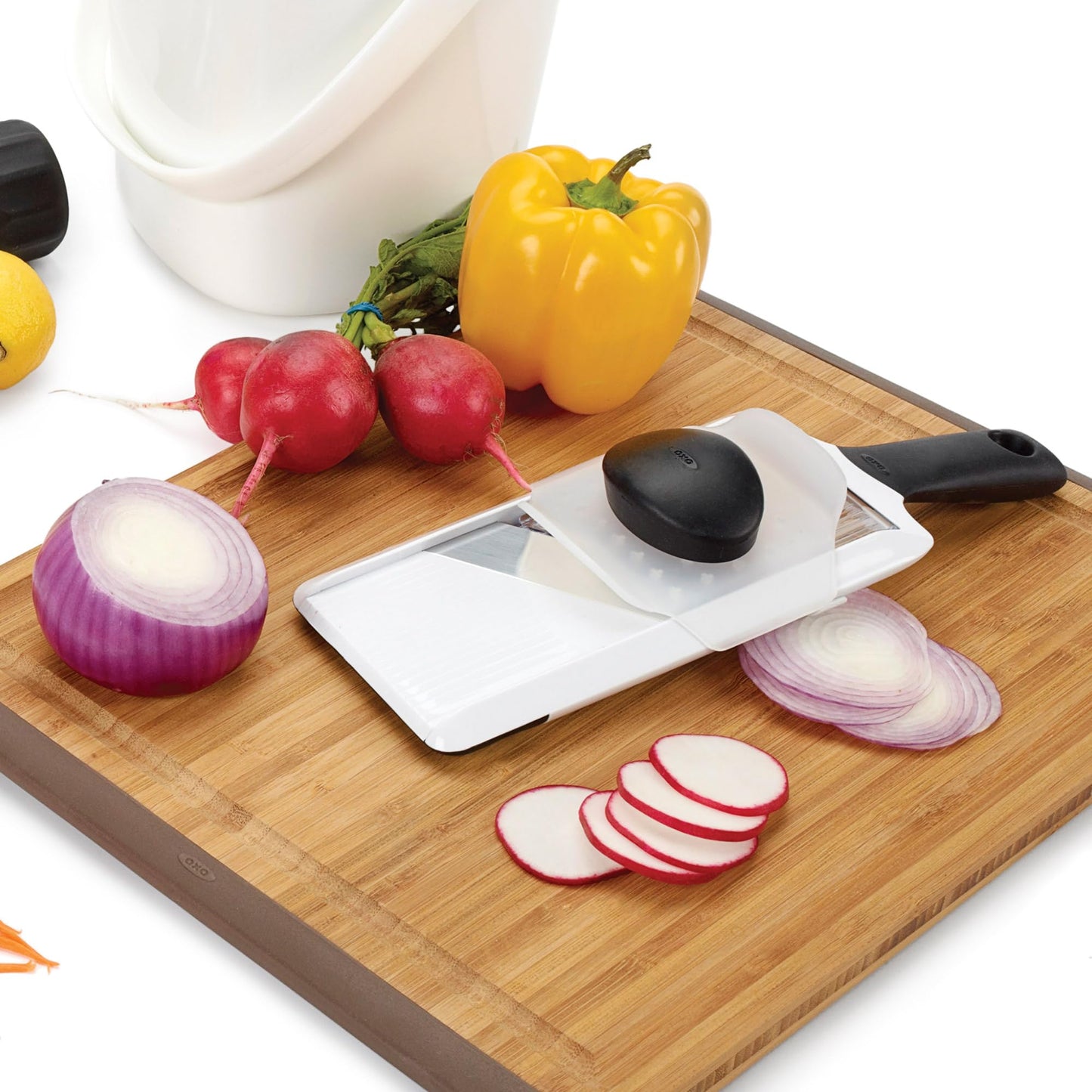 OXO Good Grips Handheld Mandoline Slicer for Kitchen, Adjustable Vegetable Slicer