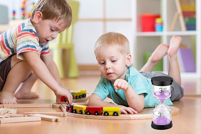 SuLiao Hourglass 3 Minute Sand Timer：Colorful Sand Clock, Small Reloj De Arena Three Minutos, Plastic Hour Glass Sandglass for Kids, Games, Classroom, Kitchen, Decor