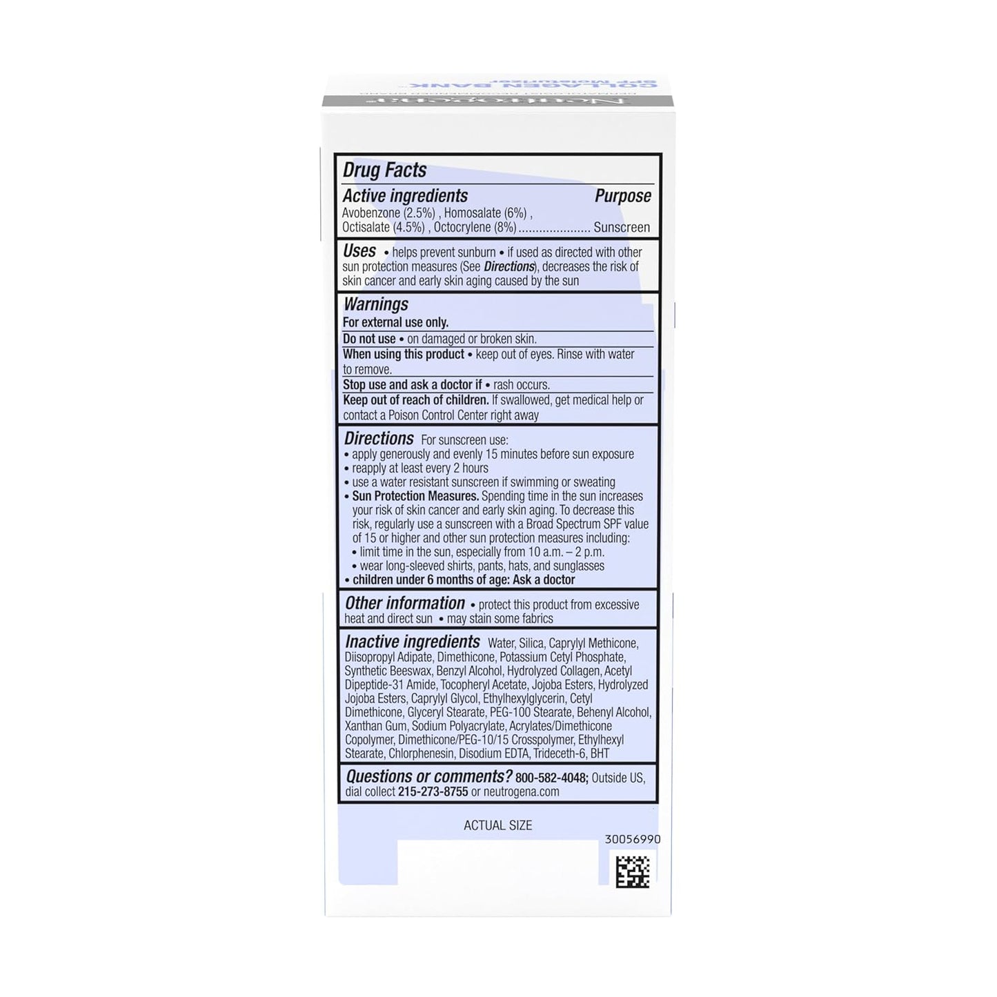 Neutrogena Collagen Bank Face Moisturizer with SPF 30 Sunscreen, Larger Size Anti-Aging Face & Neck Collagen Cream, Micro-Peptide, Support & Defend Skin’s Natural Collagen, 2.7 fl oz