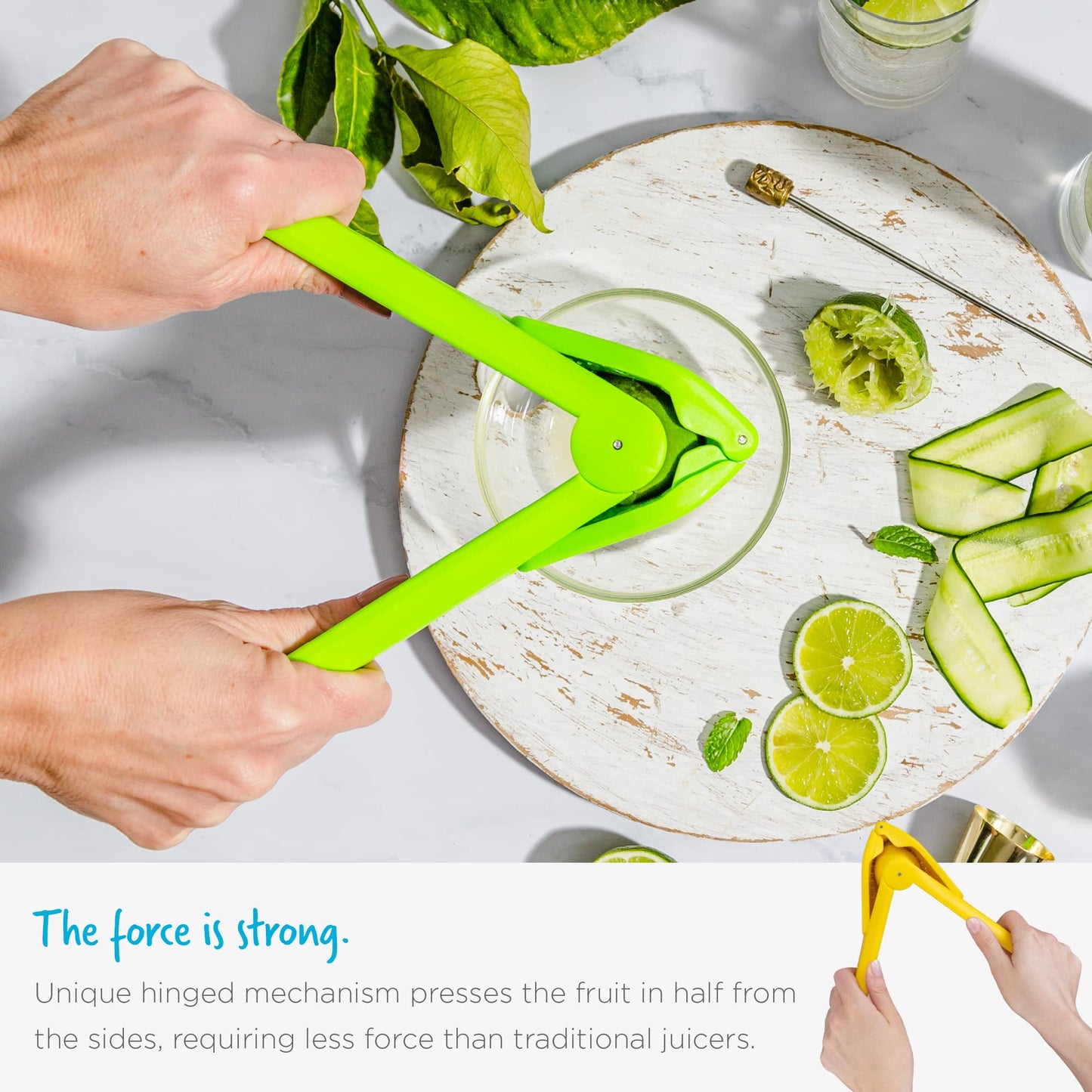 Dreamfarm Original Lime Fluicer Easy-Squeeze Fold-Flat Citrus Juicer - 9 Inch, Suits Lime Only