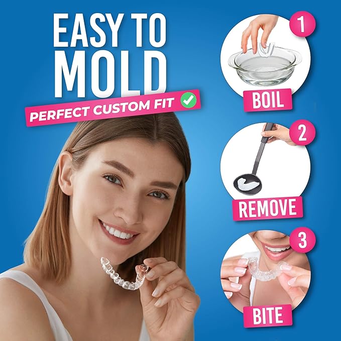 HONEYBULL Anti Grinding Guard Set [6 Pack - Thick] Comes in Bigger Size for Heavy Grinding | Comfortable Custom Mouth Guard for Nighttime Teeth Grinding