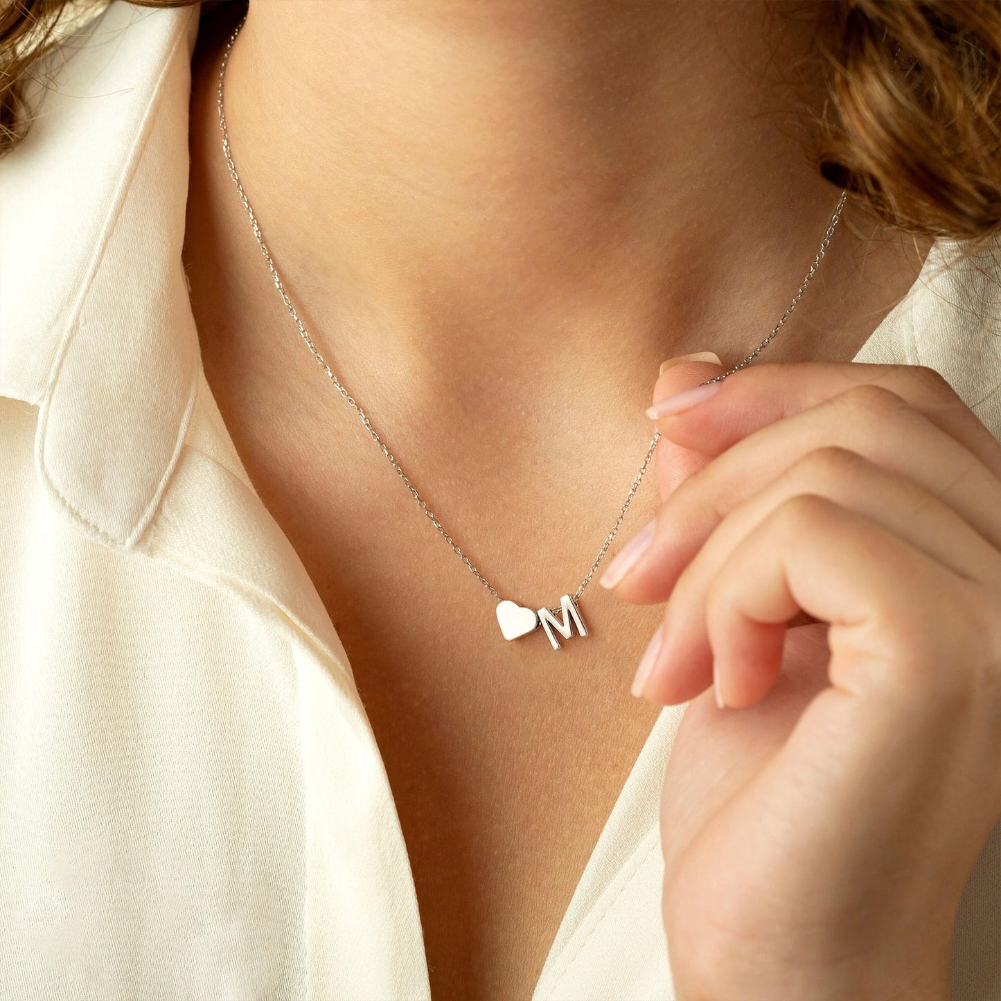 Turandoss Heart Necklaces for Women Trendy, 18K-Gold-Plated Tiny Heart Initial C Dainty Birthday Gifts Initial Necklaces for Women Jewelry