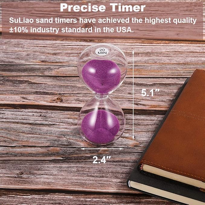 SuLiao Hourglass 3 Minute Sand Timer: 5.1 Inch Gold Clock, Large Sand Watch 3 Min, Hour Glass Sandglass for Kids, Games, Classroom, Home, Desk, Office Decor